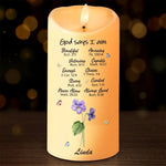 Custom Name Christian Affirmation Decor - Personalized LED Candle
