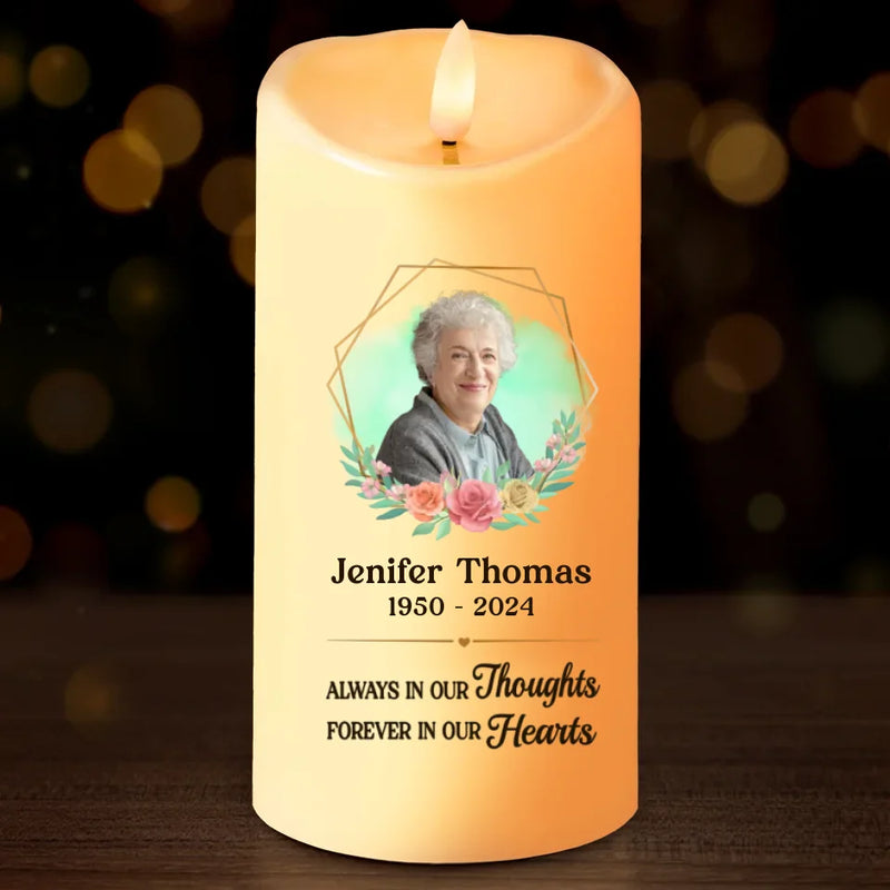 Custom Photo You Are Not Missed - Memorial Personalized Custom LED Candle - Sympathy Gift, Christmas Gift For Family Members