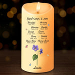 Custom Name Christian Affirmation Decor - Personalized LED Candle