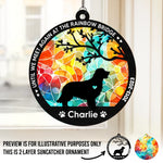 Custom Pet Memorial Rainbow Bridge Gifts - Personalized Suncatcher Ornament