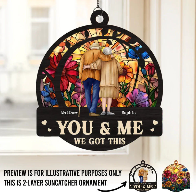 Custom Name First Kiss Last Breath Couple Gifts - Personalized Suncatcher Ornament
