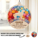 Custom Pet Memorial Gifts for Dog Lovers - Personalized Suncatcher Ornament