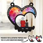 Custom Name Grandma and Granddaughter Gifts - Personalized Suncatcher Ornament