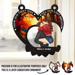 Custom Name Romantic Couple Gifts - Personalized Suncatcher Ornament