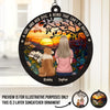 Paw Prints On My Heart - Memorial Personalized Window Hanging Suncatcher - Sympathy Gift For Pet Owners, Pet Lovers