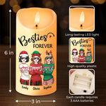 Custom Name Christmas Best Friend Gifts - Personalized LED Candle