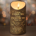 Custom Name Couple Love Gifts - Personalized LED Candle