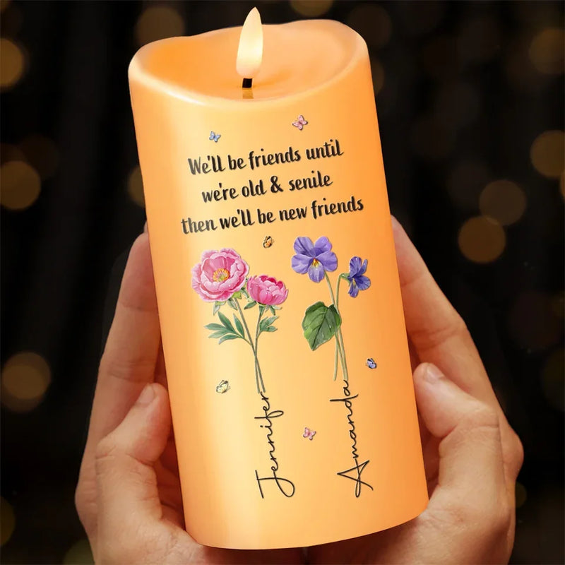 Custom Name Funny Best Friend Gifts - Personalized LED Candle