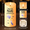 Far Apart, But Close At Heart - Family Personalized Custom LED Candle - Christmas Gift For Family Members