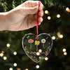 A Friend Like You Is A Blooming Miracle - Bestie Personalized Custom Heart Glass Ornament - Christmas Gift For Best Friends, BFF, Sisters