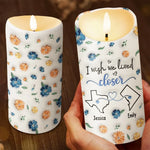 Custom Name Long Distance Family Gifts - Personalized LED Candle