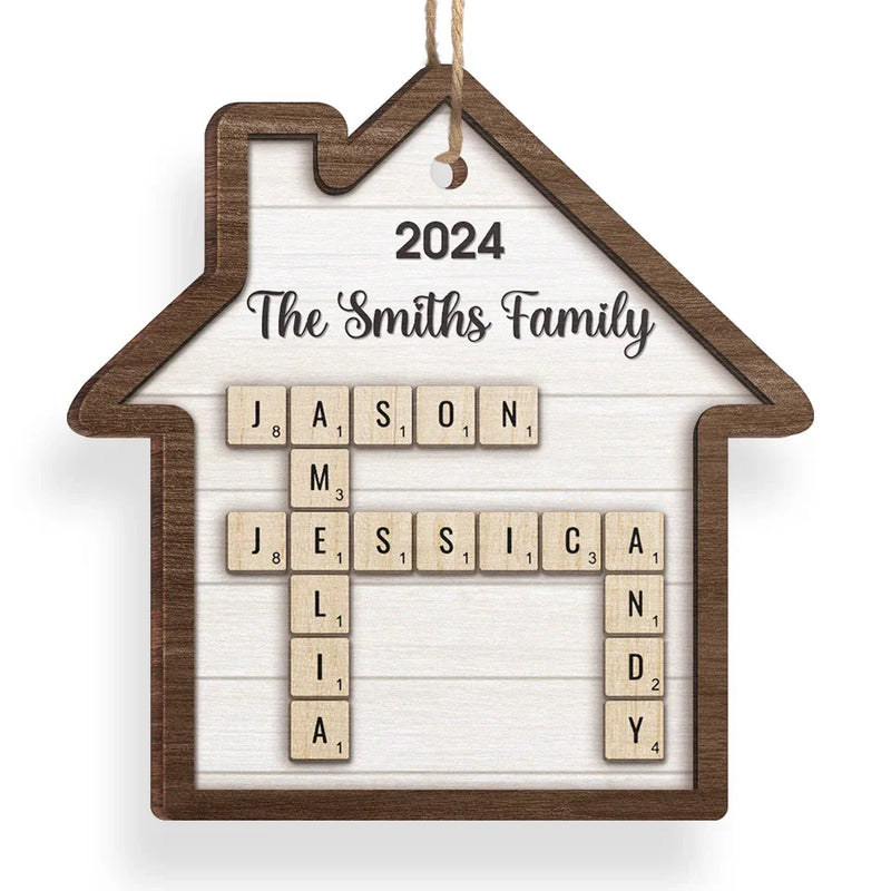 Home Is Where My Family Is - Family Personalized Custom Ornament - Wood Custom Shaped - Christmas Gift For Family Members