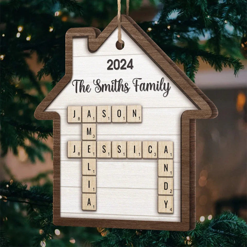 Home Is Where My Family Is - Family Personalized Custom Ornament - Wood Custom Shaped - Christmas Gift For Family Members