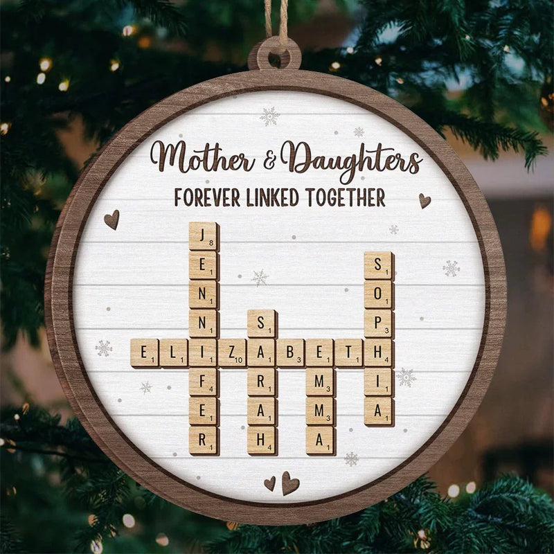 You Are The Piece That Holds Us Together - Family Personalized Custom Ornament - Wood Custom Shaped - Christmas Gift For Mom, Daughter