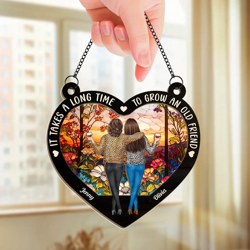 Custom Name Best Friend Gifts - Personalized Suncatcher Ornament