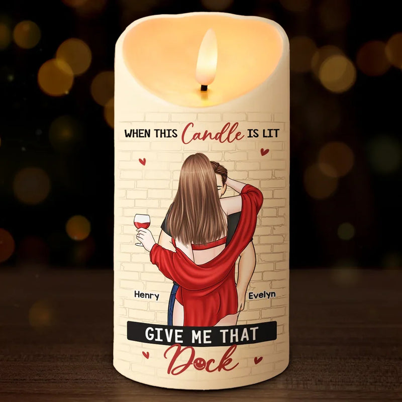 Our Love Is Like A Candle Flame - Couple Personalized Custom LED Candle - Christmas Gift For Husband Wife, Anniversary
