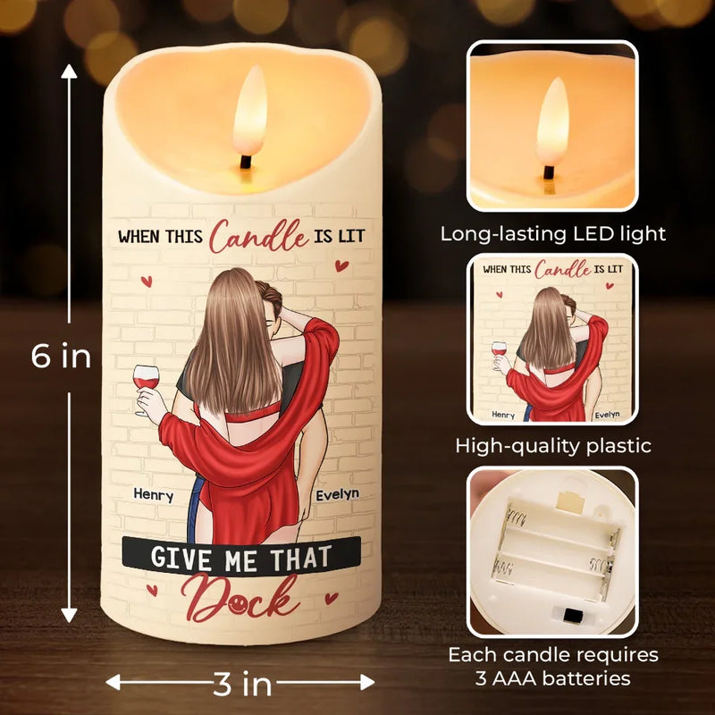 Custom Name Romantic Couple Gifts - Personalized LED Candle