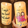 True Friendship Transcends Distance And Time - Bestie Personalized Custom LED Candle - Christmas Gift For Best Friends, BFF, Sisters