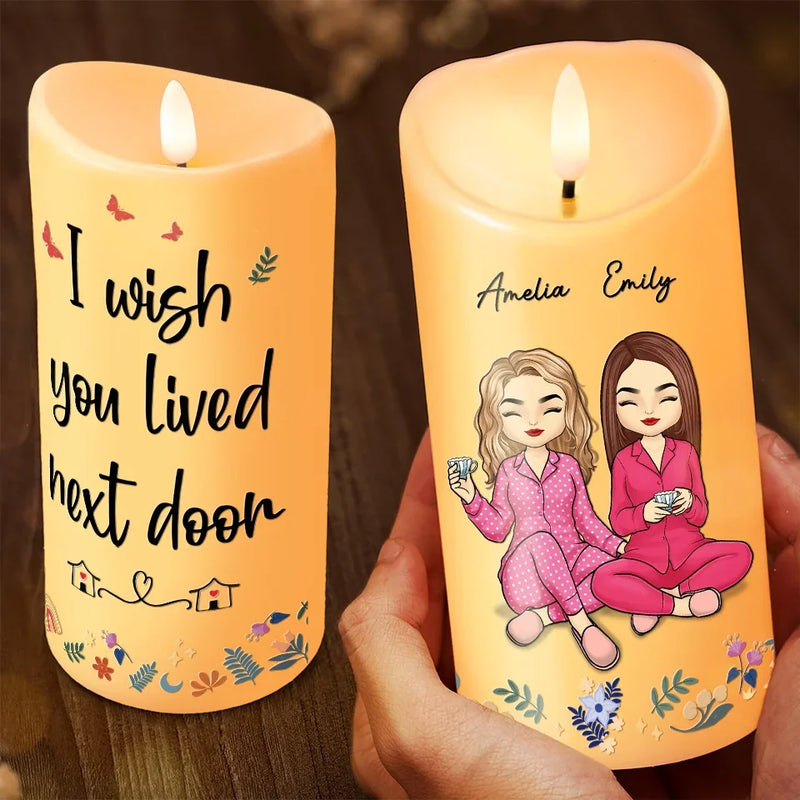 Custom Name Best Friend Gifts - Personalized LED Candle