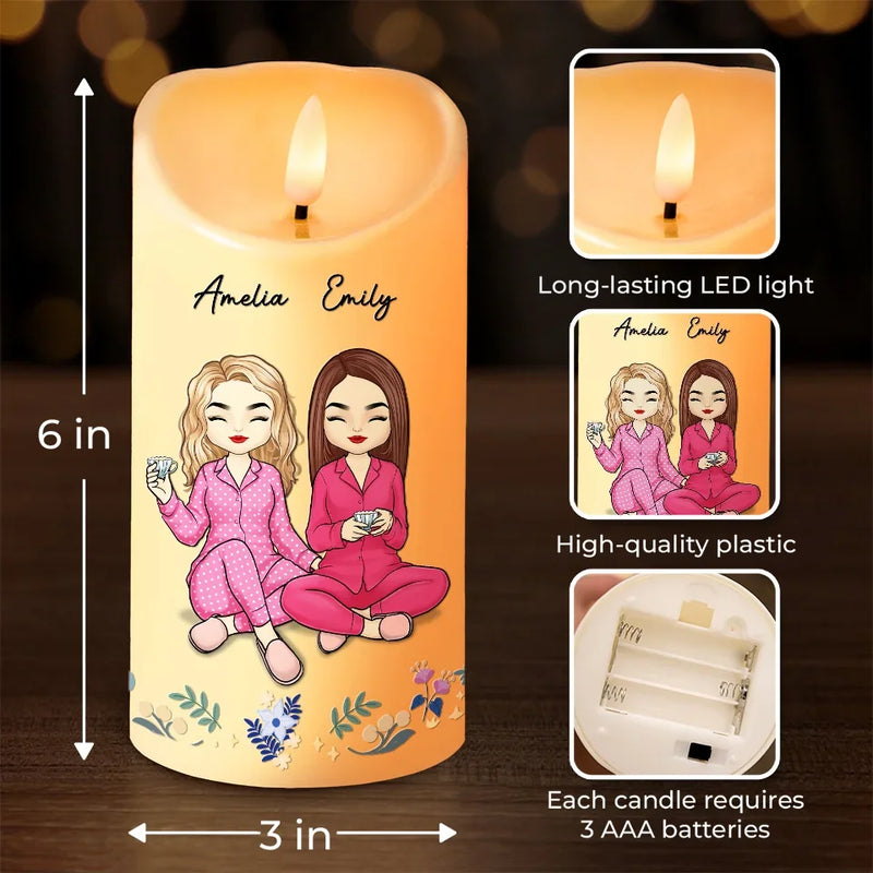 Custom Name Best Friend Gifts - Personalized LED Candle
