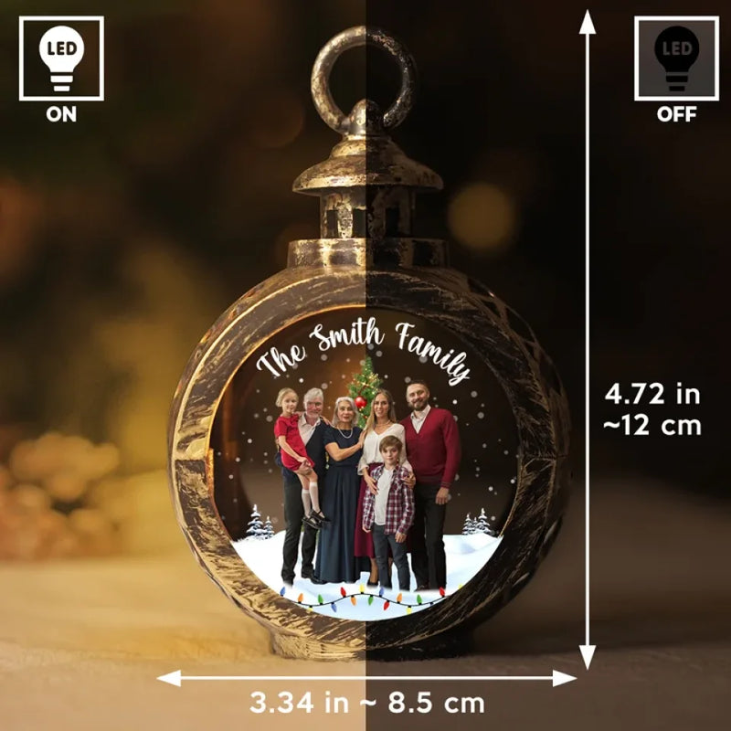 Custom Photo Make It A December To Remember - Family Personalized Custom Candlelight Lantern Ornament - Christmas Gift For Family Members
