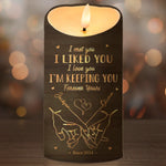 Custom Name Couple Love Gifts - Personalized LED Candle