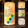 The Rainbow Bridge Connects Us Until We Can Play Together Again - Memorial Personalized Custom LED Candle - Sympathy Gift, Christmas Gift For Pet Owners, Pet Lovers