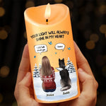 Custom Name Pet Memorial Gifts for Dog Lovers - Personalized LED Candle
