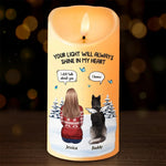 Custom Name Pet Memorial Gifts for Dog Lovers - Personalized LED Candle