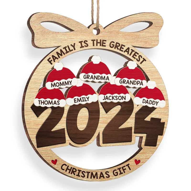 The Love Between Family Is Forever - Family Personalized Custom Ornament - Wood Custom Shaped - Christmas Gift For Family Members