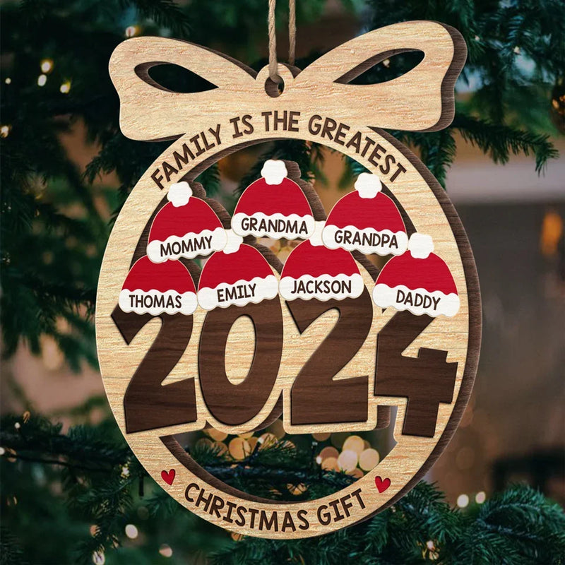The Love Between Family Is Forever - Family Personalized Custom Ornament - Wood Custom Shaped - Christmas Gift For Family Members