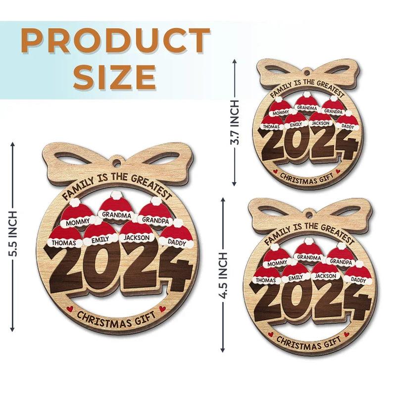 The Love Between Family Is Forever - Family Personalized Custom Ornament - Wood Custom Shaped - Christmas Gift For Family Members