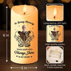 Custom Photo Your Wings Were Ready But My Heart Was Not - Memorial Personalized Custom LED Candle - Sympathy Gift, Christmas Gift For Family Members