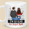 In Your Touch, I Find My Home - Couple Personalized Custom Mug - Gift For Husband Wife, Anniversary