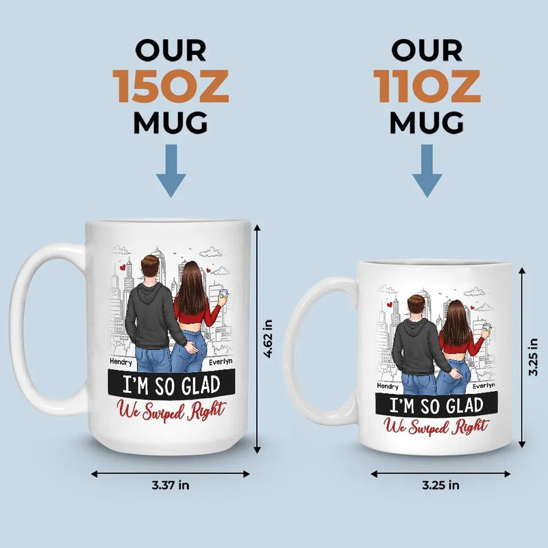 In Your Touch, I Find My Home - Couple Personalized Custom Mug - Gift For Husband Wife, Anniversary