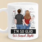 Custom Name Swiped Right Couple Gifts - Personalized Mugs