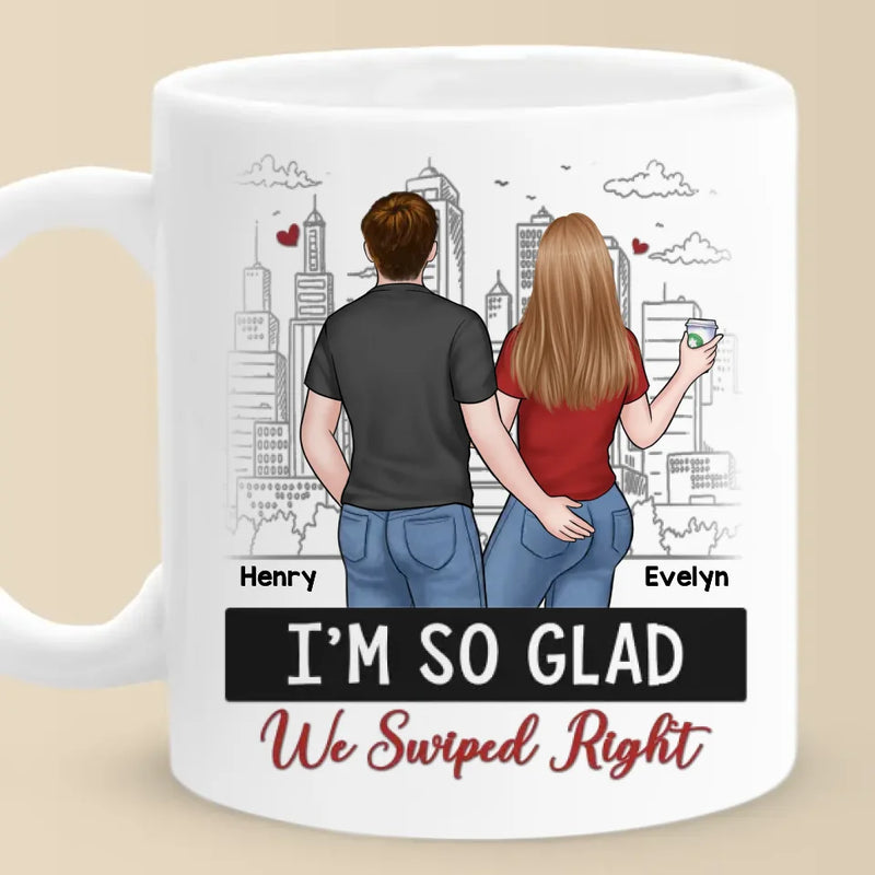 Custom Name Swiped Right Couple Gifts - Personalized Mugs