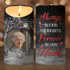 Custom Photo Forever Remembered, Always Loved - Memorial Personalized Custom LED Candle - Sympathy Gift, Christmas Gift For Family Members