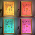 Custom Name Sister Flower Gifts - Personalized Frame Light Box