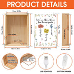 Custom Name Sister Flower Gifts - Personalized Frame Light Box