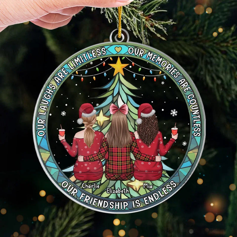 Christmas Is Magical, Just Like Our Friendship - Bestie Personalized Custom Ornament - Acrylic Custom Shaped - Christmas Gift For Best Friends, BFF, Sisters