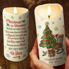 Christmas In Heaven - Memorial Personalized Custom 3D Inflated Effect Printed LED Candle - Sympathy Gift, Christmas Gift For Family Members