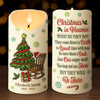 Christmas In Heaven - Memorial Personalized Custom 3D Inflated Effect Printed LED Candle - Sympathy Gift, Christmas Gift For Family Members