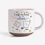 Custom Name Long Distance Friendship Gifts - Personalized Pottery Mug