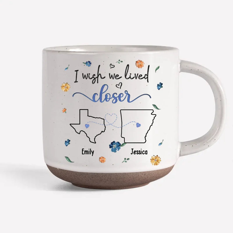Even Miles Apart, We're Always Close At Heart - Bestie Personalized Custom Printed Pottery Mug - Gift For Best Friends, BFF, Sisters