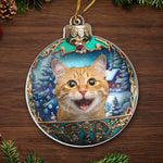 Custom Pet Photo Christmas Gifts for Cat Lovers - Personalized Ornament