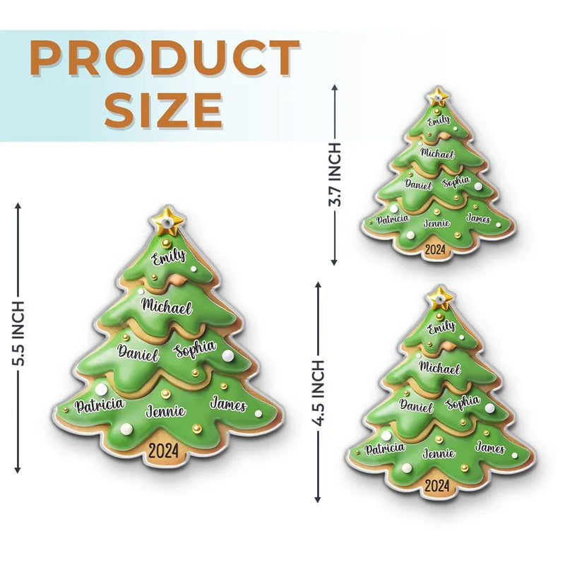 The Holidays Are A Time For Family - Family Personalized Custom 3D Inflated Effect Printed Ornament - Acrylic Custom Shaped - Christmas Gift For Family Members