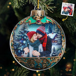 Custom Photo Christmas Gifts for Couples - Personalized Ornament