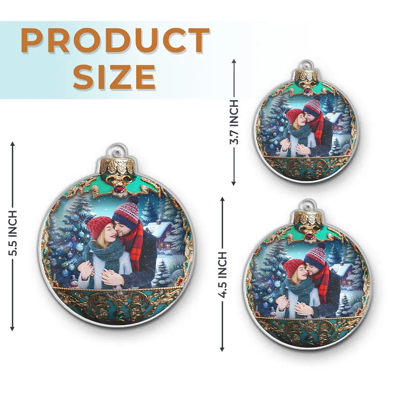 Custom Photo The Love We Share Is The Best Present Of All - Couple Personalized Custom Ornament - Acrylic Custom Shaped - Christmas Gift For Husband Wife, Anniversary