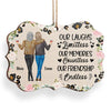 Our Laugh Limitless, Our Memories Countless, Our Friendship Endless - Bestie Personalized Custom Ornament - Wood Benelux Shaped - Gift For Best Friends, BFF, Sisters